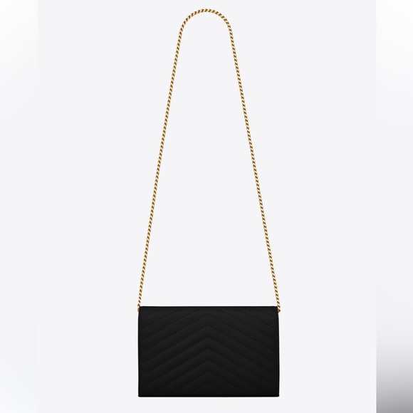 CASSANDRE MATELASSÉ CHAIN WALLET IN GRAIN DE POUDRE EMBOSSED LEATHER - Picture 4 of 4